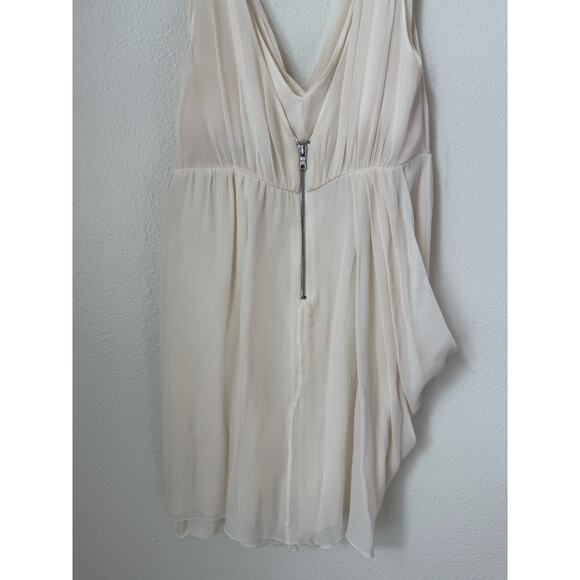 Alice + Olivia Light Pink/Cream Silk Chiffon Drape Dress Size Small - Picture 8 of 9